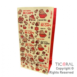 BOLSITA PAPEL CAPIBARA12.5X24.5CM x 10